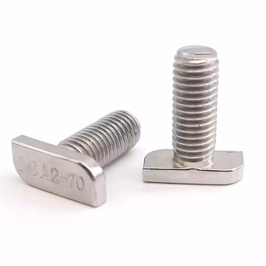 Custom T-Bolt Supplier M3 M4 M8 Stainless Steel Rhombus Rectangular Square Head T Shape T Bolt Screw M6