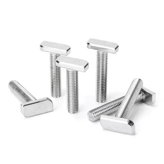 Custom T-Bolt Supplier M3 M4 M8 Stainless Steel Rhombus Rectangular Square Head T Shape T Bolt Screw M6