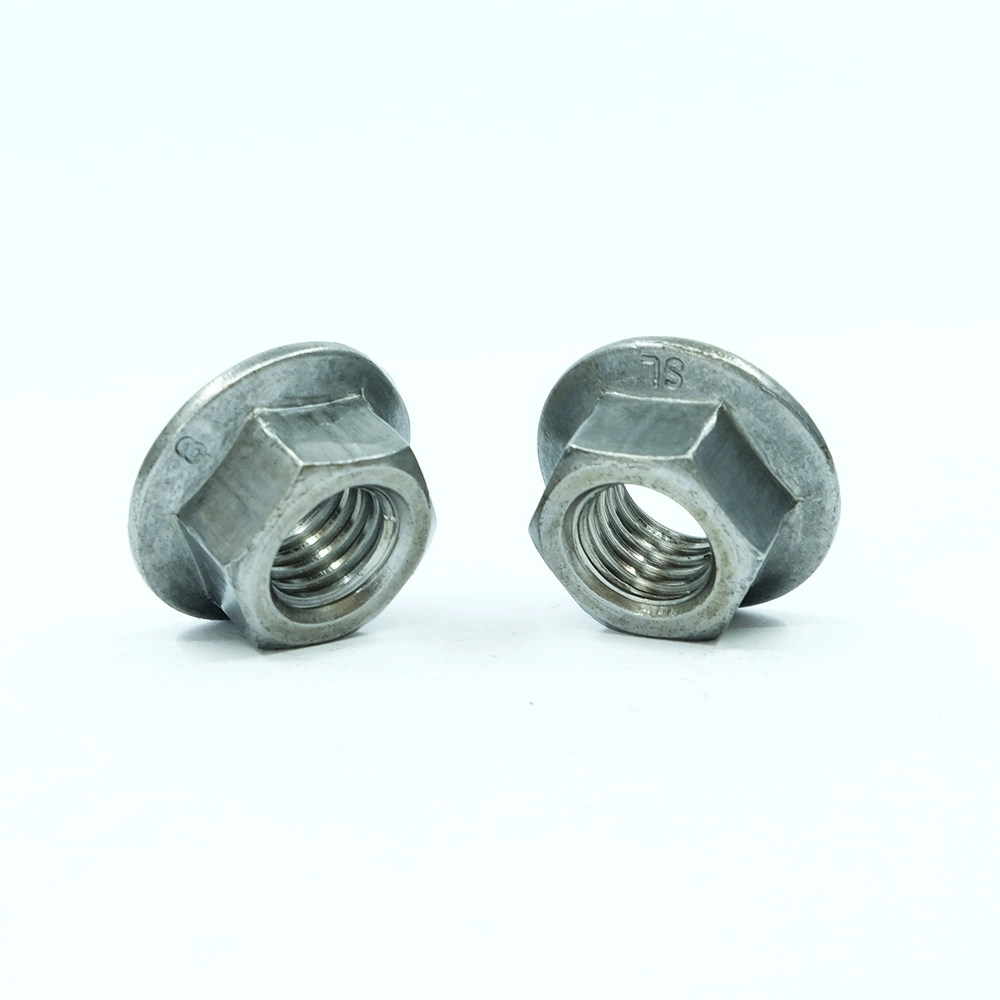 Customized Carbon Steel Hex Nut DIN6923 Hex Screw Square Nut with Stamp