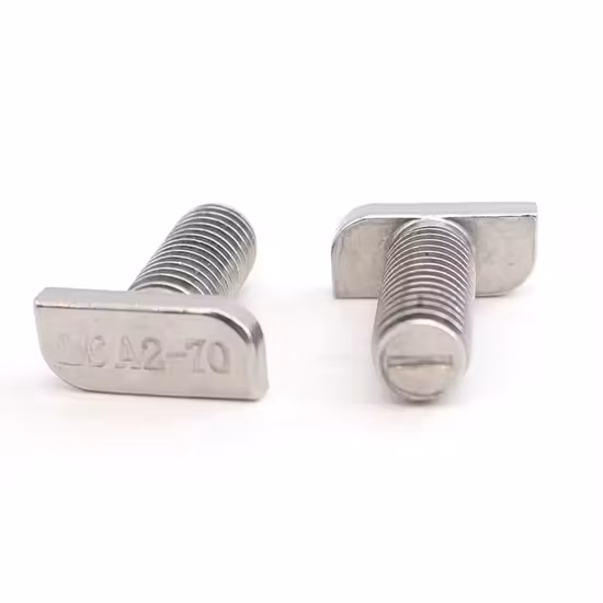 Custom T-Bolt Supplier M3 M4 M8 Stainless Steel Rhombus Rectangular Square Head T Shape T Bolt Screw M6